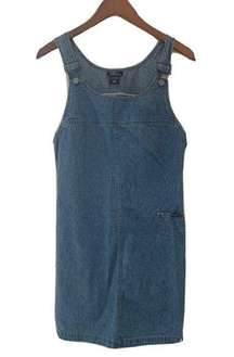 vintage 90s y2k denim overall mini dress from NY & Co