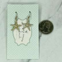 Southern Charm Silver Tone Starfish Dangle Drop Pierced Earrings