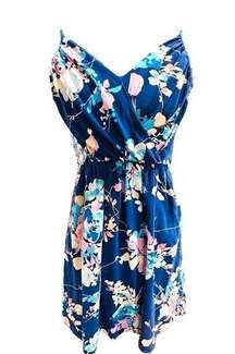 REVOLVE YUMI KIM Goddess Dress in Navy Japanese Floral SOLD OUT 100% Silk Dress