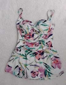 Liz Claiborne floral one piece bathing suit