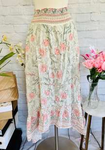 Floral Hi-Low Skirt