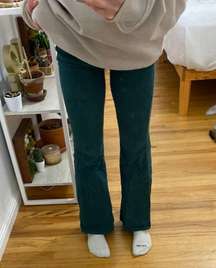 Stretch Green Flare Jeans