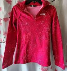 NWOT The North Face Pink Magenta White Speckle 1/4 Zip Athletic Fleece XS