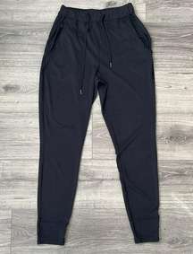 Gottex Studio Joggers High Rise Black Relaxed Fit Women's Small Stretch EUC