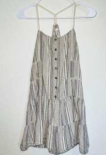 C'isa Sleeveless Striped Flowy Boho Tunic Top women's size small