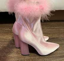 Boots Pink Faux Fur Boots