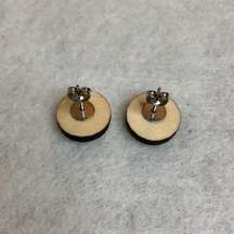 Spongebob and Patrick Ying Yang Wood Stud Earrings