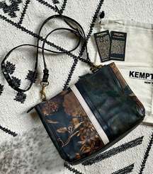 Brand New Kempton & Co New York Leather Halwell Crossbody in Peony/Camo
