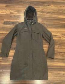 Columbia Women"s Titanium Ski Parka Jacket Omni-Tech W/ Hood Brown Sz XS