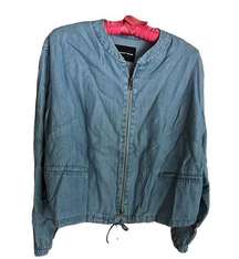 Who What Wear long sleeved chambray fullzip jacket size X