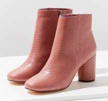 Mauve Snakeskin Boots