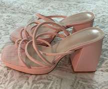 Pink Chunky Heel 