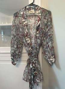 Vintage Victoria’s Secret Floral Sheer Robe