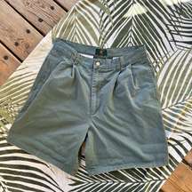 Green Highwaisted Bermuda Shorts