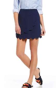 Navy, Scallop Skirt