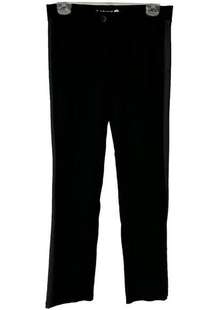 Betabrand Pants Black Tuxedo Stripe Yoga Pant Stretch Women's Size Medium