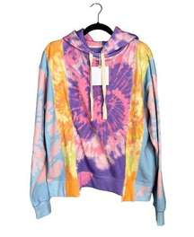 NWT Pistola Joey Kaleidoscope Tie Dye Hoodie Sweatshirt Boxy Oversized Small