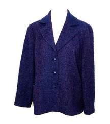 Coldwater Creek Blazer Career Tweed Purple Jacket Sz P14