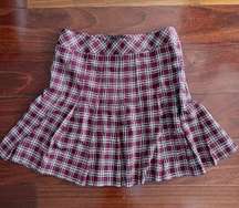 plaid pleated skirt