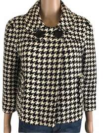 Last kiss houndstooth cropped blazer