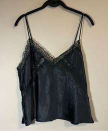 ✨ Victoria’s Secret Black Lingerie Camisole Tank Top Sleepwear Silk Lace Large