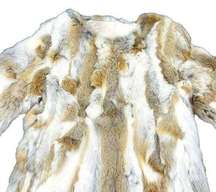 FUR COAT Vintage Rabbit Fur Coat Size Medium