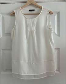 Sleeveless Top Blouse M - Cream/White