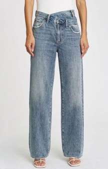 Pistola Bobbie High Rise Wide Leg Jeans With Crossover Waist