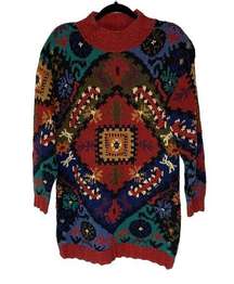 Vintage Artisan Collection Tunic Sweater Southwestern Large