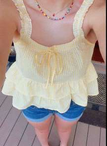 Yellow Baby Doll Top