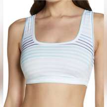 DKNY Size Small Ladies Stretch Modal Pullover Bralette Bra, Fresh Stripe NWT