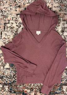 Dusty Pink Waffle Knit hoodie