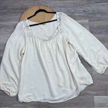 Haptics holly Harper boutique boho tunic blouse cream