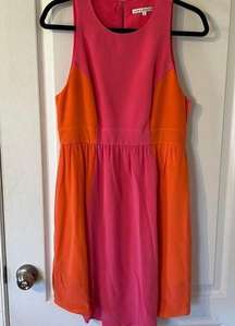 Annie griffin pink and orange silk dress 2