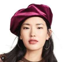 Brixton Audrey beret in velvet wine