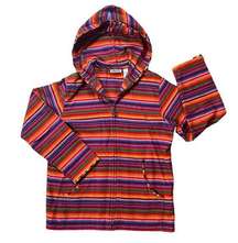 Vintage 90s/Y2K Chico’s Design Zip Up Multi Color Rainbow Hoodie