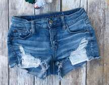 American eagle Destroyed Stretch Lace pocket Jean SHORTIE Shorts