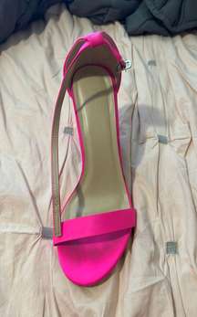 hot pink high heels