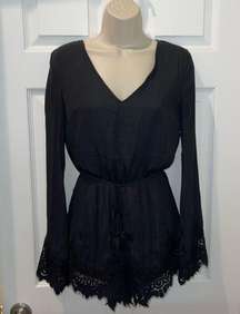 Kendall & Kylie Black Lace Romper- Small