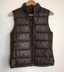 Banana Republic Down Vest Jacket Full Zip Up Puff Womens Size‎ S Brown