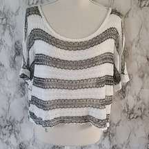 Edge striped crop top size medium