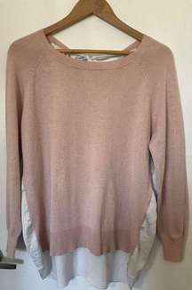 Next Ladies Blush Pink Hi Low Tie Back Sweater Size 16