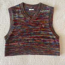 TNA Sweater Vest In Rainbow Knit