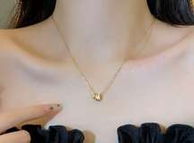 Gold ring pendant necklace women's fashion