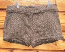 NWT Brown Black Tweed Shorts