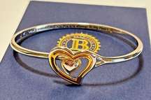 Bradford Exchange Jewelry Granddaughter Diamond Bracelet 24K Gold Plated Heart