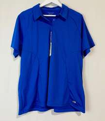 North End Sport Women’s Quarter Button Down Collared Athletic  Blue XXL NWT