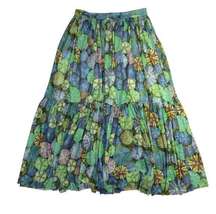 BlackMilk Sea-urchin For Treasure Two Tier Midaxi Print Mesh Midi Skirt M