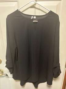 Est 1946 black flowing blouse size XL
