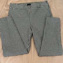 NWOT Talbots sz12 black/white check Chatham ankle pant back pockets ankle slits